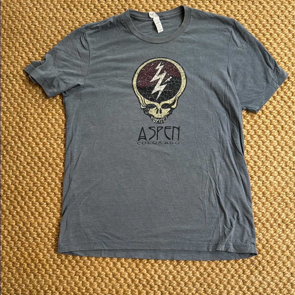 Bella Canvas Aspen, CO Steal Your Face Women’s Blue Gray T-Shirt